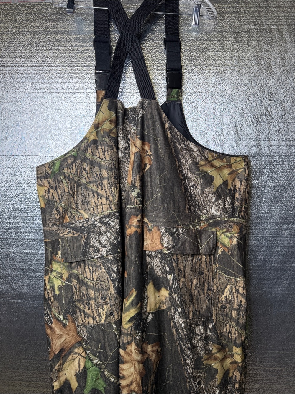 Mossy Oak Men's Camo Hunting Bib Overalls - Brown, Green, Black - Picture 5 of 7